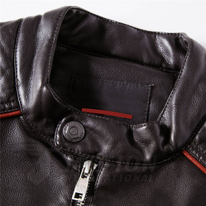 แจ็กเก็ตหนังสำหรับผู้ชายสไตล์สตรีทไฮสตรีทซิปคอตั้งมีหลายสีและขนาดสำหรับฤดูหนาว - Product Image 2