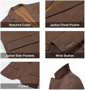 Trajes de Negocios para Hombre de Talla Grande con Costuras Superiores HN Impex, Diseños Personalizados de Pantalones y Chaqueta, Poliéster/Algodón, Doble Botonadura, Impermeable - Product Image 4