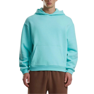 Sudadera con Capucha Casual de Invierno para Hombre, Corte Regular, Forma Recta, Diseño Sólido, Tejido de Punto de Poliéster/Algodón, Bolsillo, Secado Rápido - Product Image 1