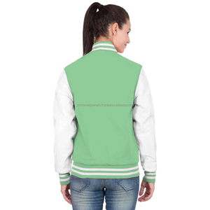 <b>Lightweight</b> Quilted Cotton Varsity <b>Jacket</b> for <b>Women</b> Featuring Custom Embroidery and Breathable Fleece Lining - Product Image 4