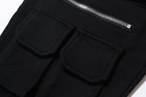 Solid Fabric Black Sweat Pants <b>Men's</b> High Quality <b>Loose</b> <b>Fit</b> Sports Style Cargo Pockets Sweatpants Polyester/Cotton OEM <b>Men</b> pant - Product Image 4