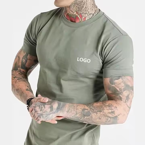 Logo personnalisé style unique hommes Fitness Workout Gym T-shirts OEM coupe parfaite surdimensionné épaule tombante t-shirts avec logo - Product Image 6