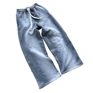 Service OEM, pantalon de survêtement décontracté en molleton français vintage, ample et évasé, de haute qualité, personnalisé, lavé à l'acide, écologique, séchage rapide, pour hommes, soleil - Product Image 2