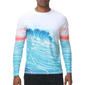 Chemise de pêche à manches longues pour homme, impression par sublimation, protection solaire UPF 50 anti-UV, hauts de sport d'extérieur, chemises en polyester - Product Image 1