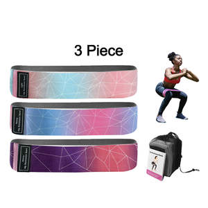 Portable Customizable Latex Hip Squat & Hip Circle <b>Booty</b> Resistance Bands Set | Custom Logo Carry Bags - Product Image 1