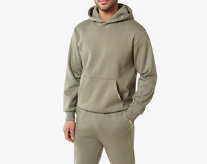 Ensemble de 2 pièces de sweats à capuche surdimensionnés en coton 100% uni, streetwear personnalisé unisexe pour hommes, design très vendu, haute qualité, hiver - Product Image 4
