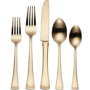 Gold Stainless Steel Cutlery Set Modern <b>Flatware</b> for Restaurant Hotel Home Use Dishwasher Safe High Quality Finish - Product Image 4