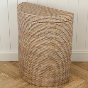 Rattan Halfmoon <b>Wicker</b> Lidded <b>Laundry</b> <b>Basket</b> Handmade Storage <b>Baskets</b> Natural Rattan Modern Multifunction Made in Viet Nam - Product Image 5