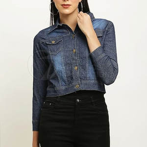 Chaquetas Cortas Oversize para Mujer en Oferta, Diseño Personalizado 2026, Chaquetas Cortas de Mezclilla Lisas para Mujer Hechas en Pakistán - Product Image 2