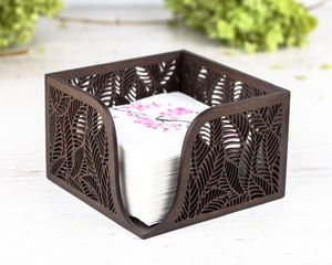 Boîte à mouchoirs en bois faite à la main avec un design élégant parfaite pour la décoration de salon, chambre à coucher, bureau et table à manger - Product Image 2