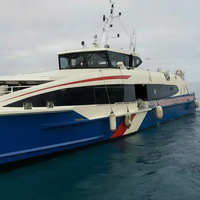 Yacht de croisière composite aluminium-fibre de verre soudé sur mesure UBI 25200, 25 m, 200 passagers, moteur in-bord, bimini, divertissements, ailes de protection