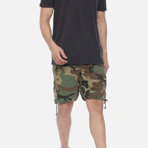 2025ขาสั้นผู้ชายผ้าฝ้ายย้อมสีล้วนมีกระเป๋าขนาดใหญ่แบบลำลองลำลองคลาสสิก - Product Image 3