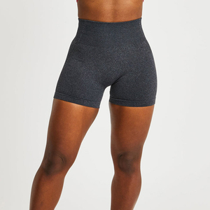 Pantalones cortos de Yoga de compresión de gimnasio para mujer de cintura alta transpirables a prueba de viento ropa activa suave suelta corta técnica teñida lisa - Product Image 1