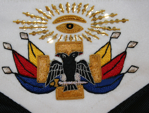 Scottish Rite 32nd Degree <strong>Apron</strong> <strong>Hand</strong> Embroidered <strong>High</strong> Quality Custom Made Customized Masonic Design <strong>Aprons</strong> - Product Image 2