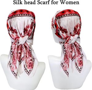 OEM 2025 personalizado impresión digital de seda satén bufanda de las mujeres al por mayor de moda bufanda de cuello bufandas de seda - Product Image 2