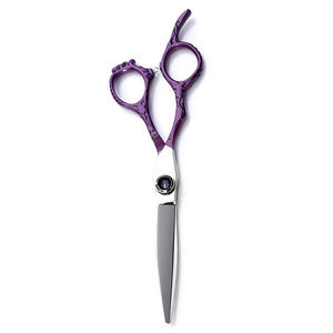 Ciseaux de coiffure à poignée personnalisée Ciseaux de coupe de cheveux en acier poli miroir avec vis réglable - Product Image 5