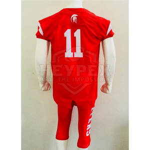 Conjunto de uniformes de fútbol americano de alta calidad, uniformes de fútbol de equipo de poliéster 100%, mangas cortas hechas en Pakistán - Product Image 3