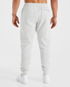 Logo personnalisé gris chiné hommes surdimensionnés Gym Joggers élastique cordon de serrage pantalons de survêtement & poignets pantalons pour hommes avec poches - Product Image 2