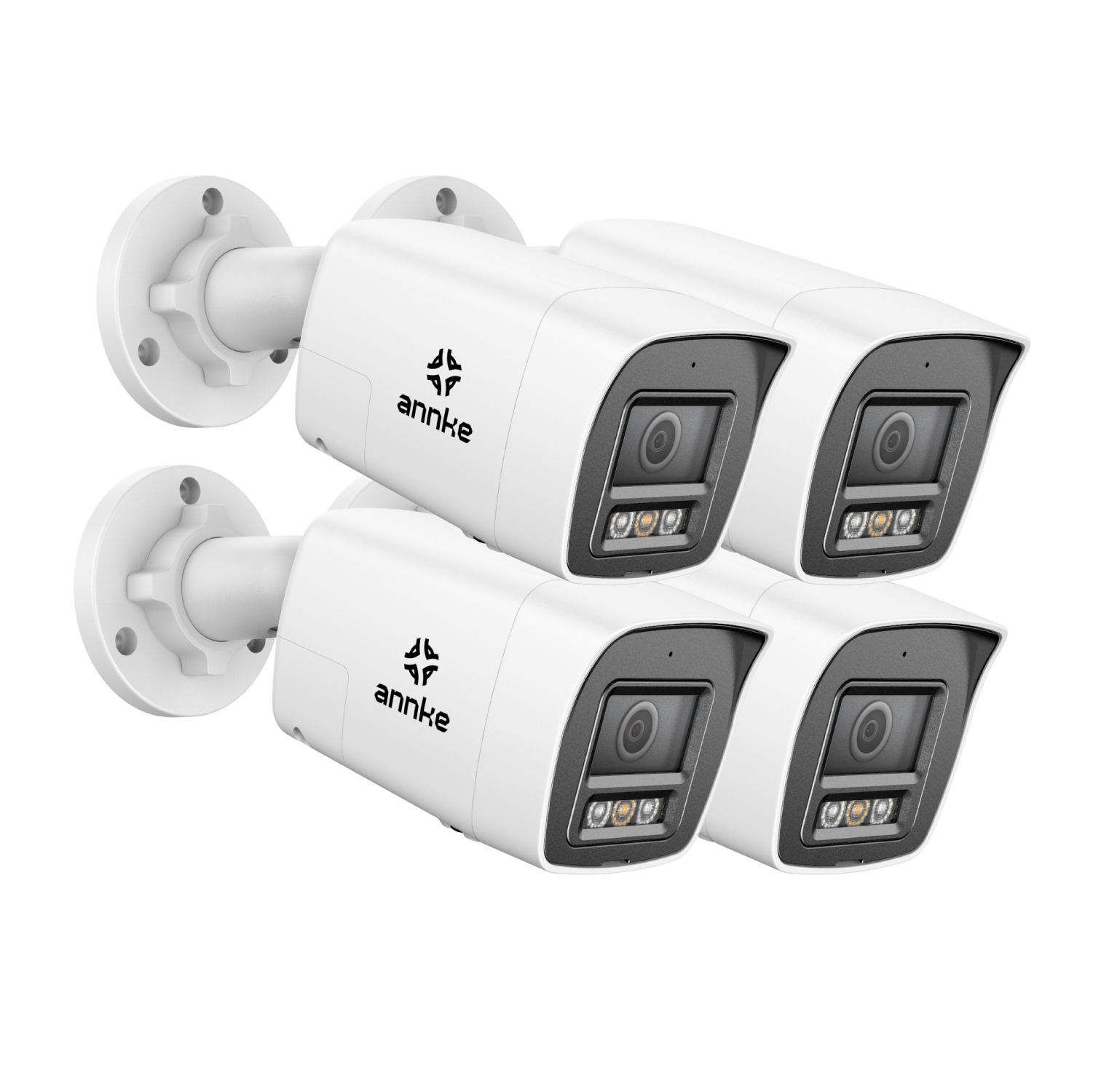 ANNKE 4K 8MP 4pcs Set for Business Surveillance PoE IP Camera CCTV Camera  AI Smart Dual Light Dual-way Audio Alarm Supported
