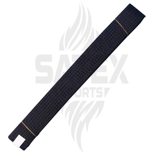 เข็มขัดคาราเต้/ยูโด/เทควันโด คุณภาพสูง น้ำหนักเบา ทนทาน ผลิตจากโพลีเอสเตอร์/ผ้าฝ้าย สีดำ กว้าง 5 ซม. ปักอักษรตามสั่ง - Product Image 2