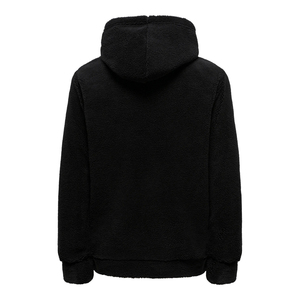 Vente en gros d'usine Sweat à capuche en sherpa pour homme décontracté 360gsm Hiver Polyester/Coton Coupe-vent Sweat à capuche en sherpa brodé pour homme - Product Image 3