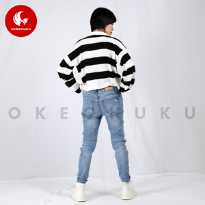 Pull à rayures en coton de haute qualité à manches longues Pull en coton tricoté pour hommes - Product Image 6