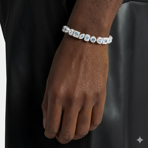 สร้อยข้อมือเทนนิสฮิปฮอปสำหรับผู้ชายและผู้หญิง คุณภาพ VVS1 มอยส์ซาไนต์ รูปทรงต่างๆ ตัดแบบบริลเลียนท์ ได้รับการรับรองจาก IGI วัสดุอัลลอยด์ทันสมัย - Product Image 4