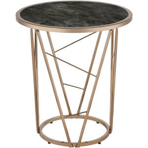 Table d'appoint en métal lourd plaqué or pour la décoration intérieure Table d'appoint moderne pour le salon et la chambre à coucher - Product Image 6