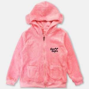 Sudadera de estilo informal de manga larga con capucha Crop Top 100% tela de poliéster Sudadera con capucha corta Lisa para niñas - Product Image 5