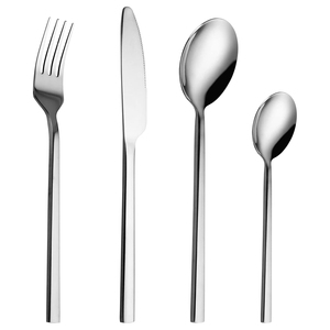 Ensemble de couverts contemporains décontractés en acier inoxydable royal Couverts à poignée faits à la main de haute qualité Conception unique de fourchette en acier miroir - Product Image 5