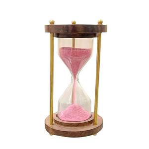 Art Deco Anniversary Hourglass Timer Handmade Glass Hour Glass Sand Timer Home Decor Children's <b>Gift</b> for <b>Birthday</b> - Product Image 1