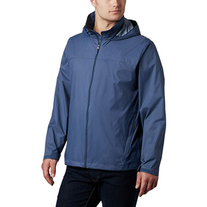 Veste à capuche coupe-vent légère en polyester personnalisée de haute qualité pour hommes, état neuf avec logo à glissière, livraison aérienne disponible - Product Image 1