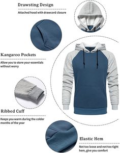 Sudadera con capucha para hombre de la mejor calidad, tejido de punto de algodón 100%, técnica bordada, ropa de calle, Top anticontracción, precio razonable hecho - Product Image 3