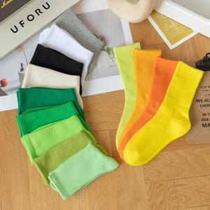 Calcetines cortos de algodón para mujer, calcetines deportivos de malla transpirable al tobillo, calcetines de barco de color sólido informales de verano - Product Image 4