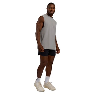 เสื้อกล้ามออกกำลังกายสีตามสั่ง ขายส่งราคาถูก ขายดี ระบายอากาศได้ดี ผ้าฝ้ายผสมสแปนเด็กซ์ ยืดหยุ่นได้ ทรงเวสต์คอกลม สไตล์ไฮสตรีท - Product Image 6