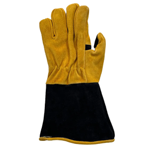 Guantes de invierno de cuero suave del fabricante de fábrica de guantes Mig TIG con forro completo antideslizante resistente al fuego para trabajos de soldadura - Product Image 2