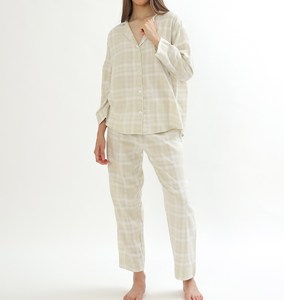 Classic Women's Button Front <b>Pyjamas</b> Comfortable Elastic Waist Sleepwear Jersey Fabric <b>for</b> <b>Summer</b> - Product Image 1
