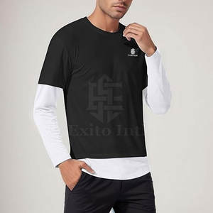 เสื้อลำลองแขนยาวสองชั้นสำหรับผู้ชายผ้าฝ้าย100% ขนาดใหญ่พิเศษสไตล์ที่กำหนดเอง - Product Image 5