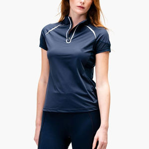 Chemise d'équitation pour femmes, haut d'équitation, coupe ajustée, extensible, manches longues, vêtements de performance pour l'entraînement, l'école d'équitation et les compétitions - Product Image 1