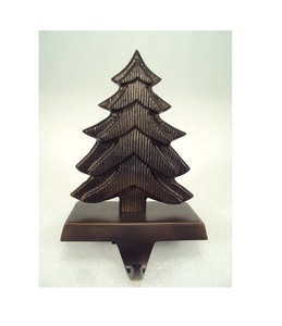 Cast Aluminium Metal Christmas Tree <b>Stocking</b> <b>Holder</b> | Farmhouse - Product Image 1