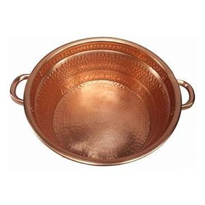 Bol de spa en cuivre écologique artisanal pour la thérapie ayurvédique fête de trempage des pieds utilisation décorative de bien-être à la maison - Product Image 2