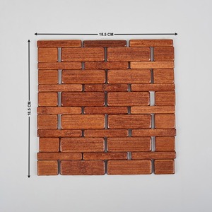 Los manteles cuadrados están hechos de pequeñas piezas de bambú, productos ecológicos hechos en Vietnam, decoración de mesa al por mayor - Product Image 4