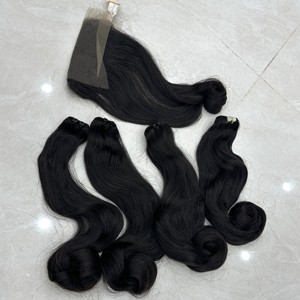 Extensions de cheveux humains véritables serpent body wave donneur brut pour la fabrication de perruques - Product Image 5