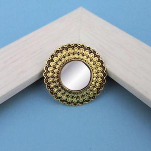 Tip Top Fashions Anillo de dedo de espejo chapado en oro antiguo ajustable 1505507A Accesorio de moda - Product Image 1