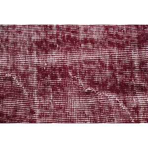 3.9x8.2 ft Turkish Traditional <b>Wool</b> Rug <b>Red</b> White Striped Patchwork Area Rug with Latex Backing - Product Image 5