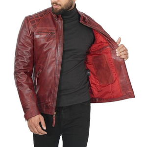 Người Đàn Ông Của Mỏng Giả Da Xe Máy Áo Khoác Tùy Chỉnh Bán Buôn Lỏng Lẻo Trùm Mũ Trùm Máy Bay Ném Bom Dây Kéo Đóng Cửa Cho Mùa Đông Mùa PU Phía Trước - Product Image 6