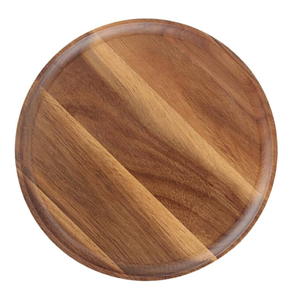 Platos de cena de madera no tóxicos, juego de cocina de madera de acacia biodegradable, platos de servicio de Acacia rústicos, artesanales, ecológicos - Product Image 1