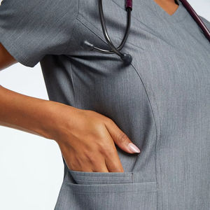 Ensemble de tenue d'hôpital confortable et durable pour les infirmières de gommage à usage quotidien avec tissu tissé - Product Image 4