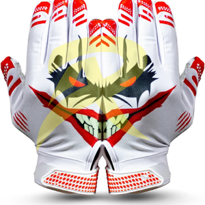 Guantes de Receptor de Fútbol Americano Profesionales para Adultos y Niños, Diseño de Logotipo Personalizado, Hechos de Cuero con Agarre de Silicona - Product Image 5