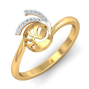 Bohemia Swirl Brass Lab Created Zircon Gemstone <b>Ring</b> 18k <b>Gold</b> Plated Hollow Cutout Women's Wedding <b>Ring</b> - Product Image 6